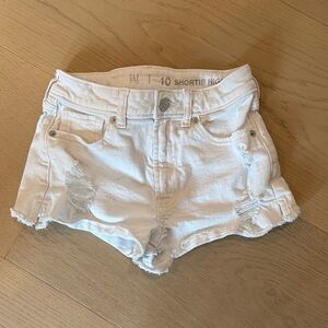 GAP Light Denim Shortie High Rise Shorts